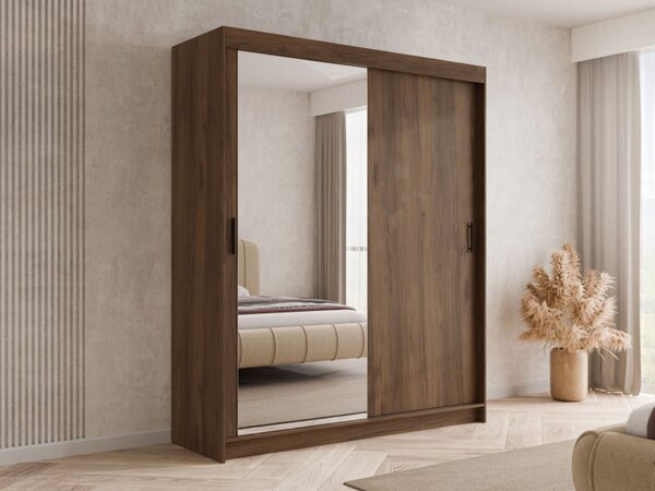 Moderní skříň se zrcadlem Acidoni II 180 cm, Barva: ořech warmia 5903211533044