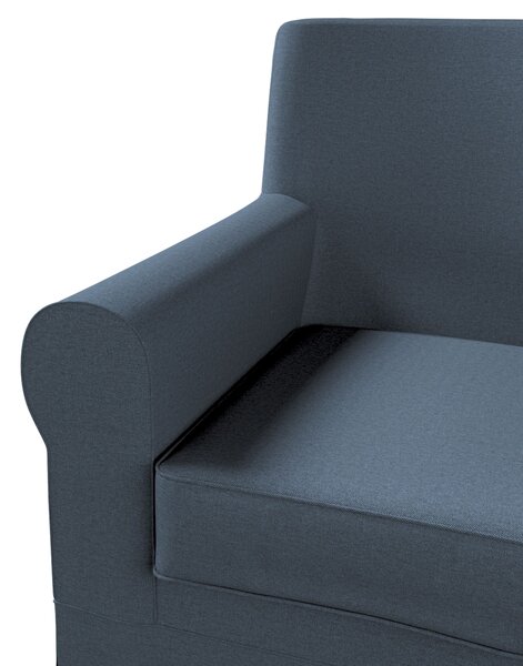 Potah na křeslo IKEA Ektorp Jennylund barva modrá látka pletený vzor