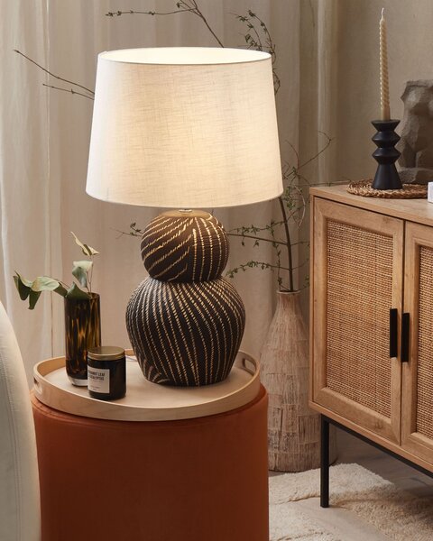 Stolní lampa GUAPORE Keramika Černá