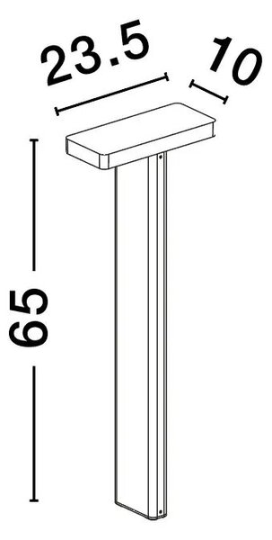 Venkovní LED lampa Poet 235 tmavě šedé – Šedá