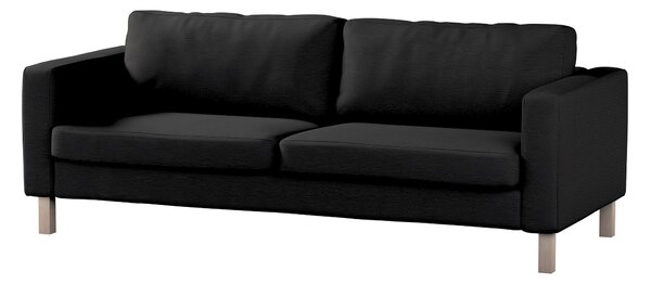 Potah na pohovku IKEA Karlstad 3-místná, nerozkládací, krátký barva černá látka pletený vzor