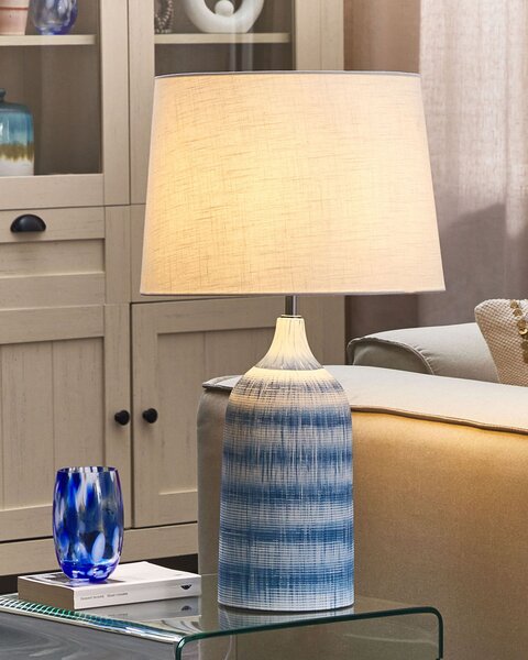 Stolní lampa GEORGINA Keramika Modrá