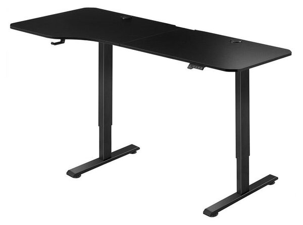 Výškově nastavitelný pracovní stůl 160x75 cm, černý