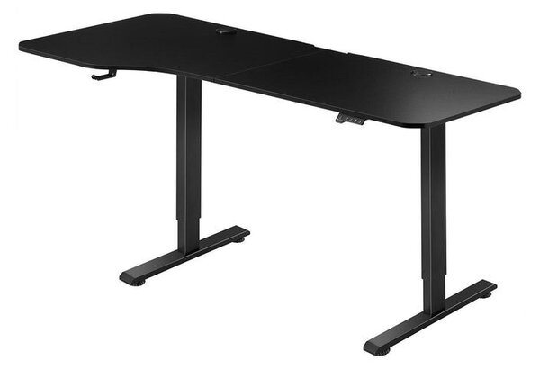 Výškově nastavitelný pracovní stůl 160x75 cm, černý