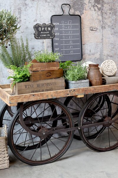 Chic Antique Dřevěný box s uchem z recyklovaného dřeva