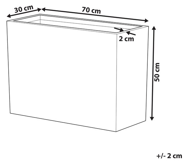Květináč EDESSA 70 cm Šedá