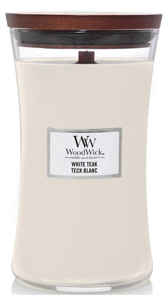 WoodWick White Teak svíčka velká