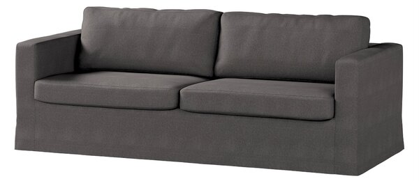 Potah na pohovku IKEA Karlstad 3-místná, nerozkládací, dlouhý barva šedá látka pletený vzor