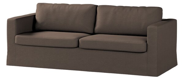 Potah na pohovku IKEA Karlstad 3-místná, nerozkládací, dlouhý barva hnědá látka pletený vzor
