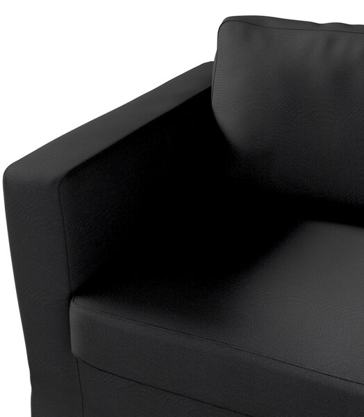 Potah na pohovku IKEA Karlstad 3-místná, nerozkládací, dlouhý barva černá látka pletený vzor