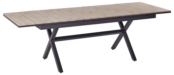 Rozkládací zahradní jídelní stůl FANES 184/242 cm 90 cm Kov Grafitově šedá