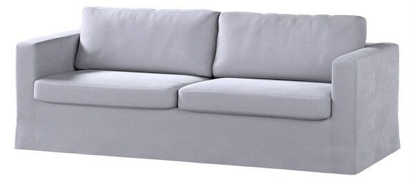 Potah na pohovku IKEA Karlstad 3-místná, nerozkládací, dlouhý barva šedá látka lesklé, sametová