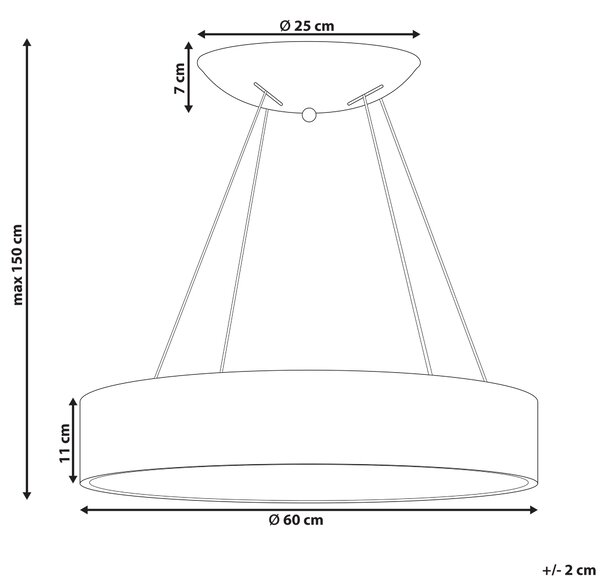 LED závěsná lampa LENYA Kov Bílá