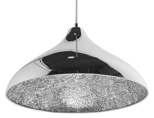 Závěsná lampa ISKAR Kov Stříbrná