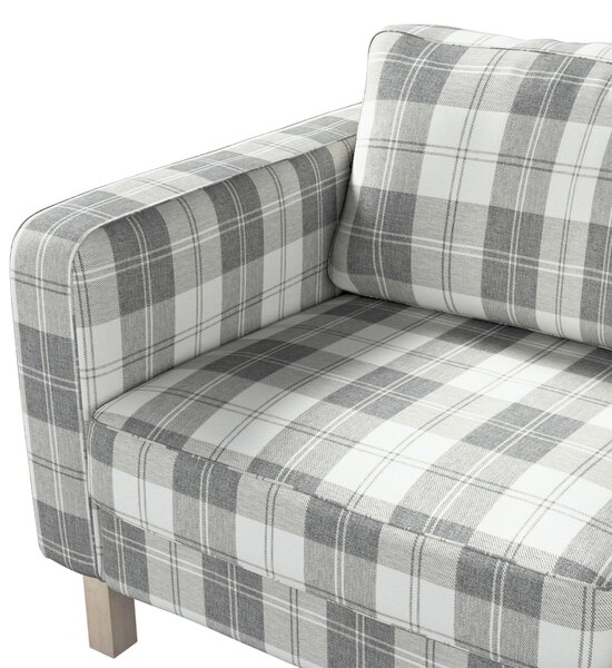 Potah na pohovku IKEA Karlstad 2-místná, nerozkládací, krátký barva šedá látka pletený vzor, vzorované