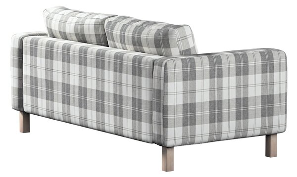Potah na pohovku IKEA Karlstad 2-místná, nerozkládací, krátký barva šedá látka pletený vzor, vzorované