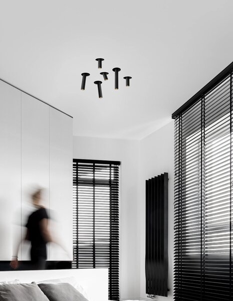 Designové stropní svítidlo Ovo černé – Černá