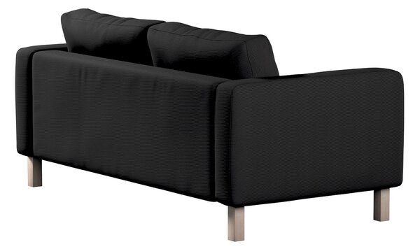 Potah na pohovku IKEA Karlstad 2-místná, nerozkládací, krátký barva černá látka pletený vzor
