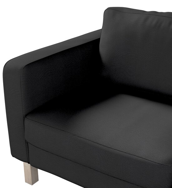 Potah na pohovku IKEA Karlstad 2-místná, nerozkládací, krátký barva černá látka pletený vzor