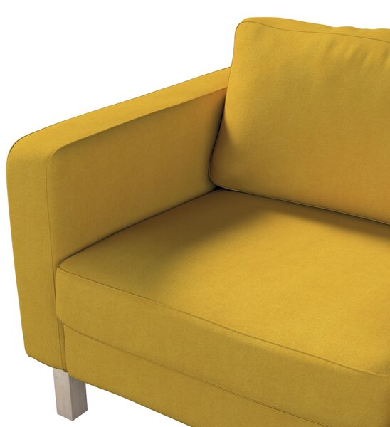 Potah na pohovku IKEA Karlstad 2-místná, nerozkládací, krátký barva žlutá látka pletený vzor
