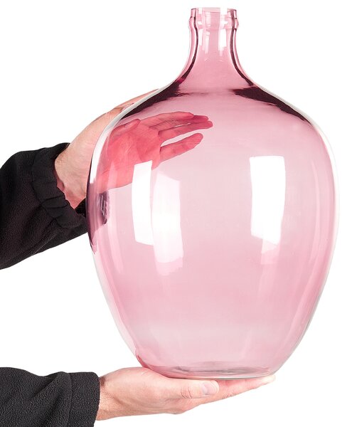 Váza na květiny ROTI 39 cm Sklo Růžová