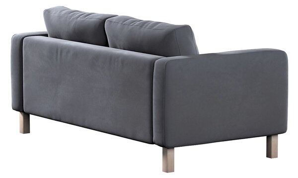 Potah na pohovku IKEA Karlstad 2-místná, nerozkládací, krátký barva šedá látka lesklé, sametová