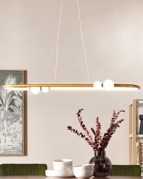 LED závěsná lampa FEALE Kov Zlatá