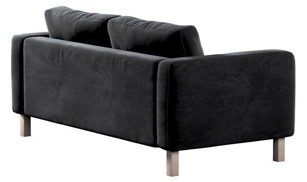 Potah na pohovku IKEA Karlstad 2-místná, nerozkládací, krátký barva černá látka lesklé, sametová