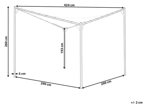 Zahradní pavilon AVENTINE Kov 300 cm 300 cm Béžová