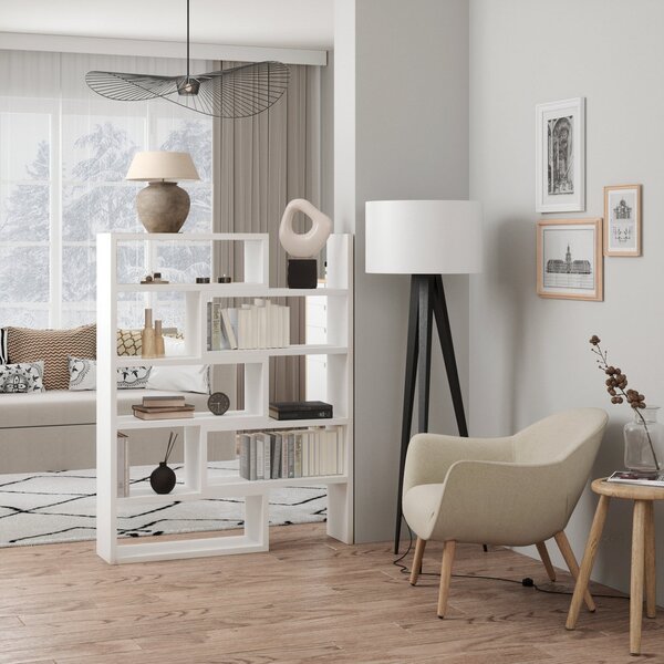 Designový regál na knihy DABA - bílá
