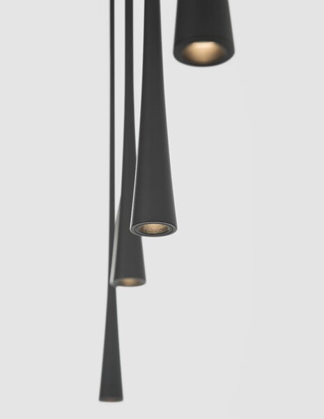 LED lustr Goccio 110 černá