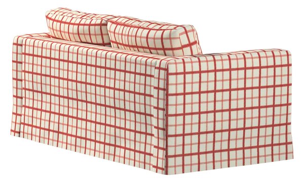 Potah na pohovku IKEA Karlstad 2-místná , nerozkládací, dlouhý barva červená látka vzorované