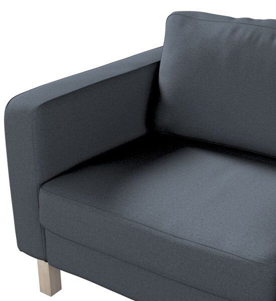 Potah na pohovku IKEA Karlstad 2-místná, nerozkládací, krátký barva modrá látka pletený vzor
