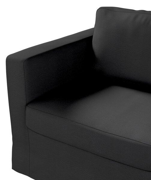Potah na pohovku IKEA Karlstad 2-místná , nerozkládací, dlouhý barva černá látka pletený vzor