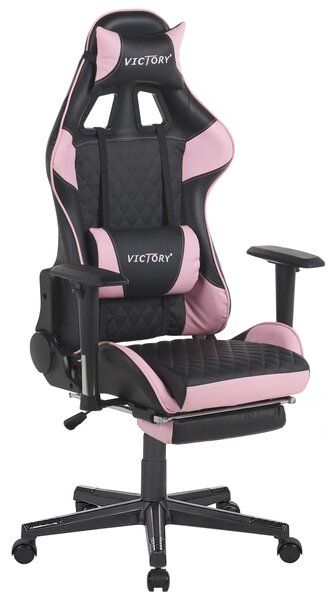 Herní křeslo VICTORY Umělá kůže Růžová
