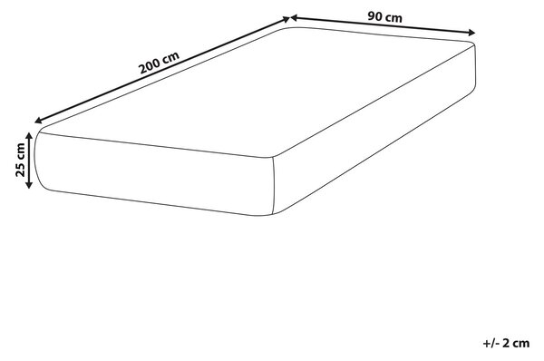 Latexová matrace s taštičkovými pružinami DAYDREAM H3/4 tvrdá 90 x 200 cm