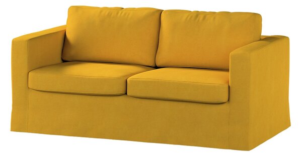 Potah na pohovku IKEA Karlstad 2-místná , nerozkládací, dlouhý barva žlutá látka pletený vzor