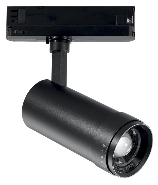 FANEUROPE FAN EUROPE Třífázový lištový LED reflektor EXPLORER černý, 30 W, 3000-4000 K, pr. 71x167 mm