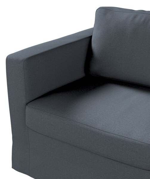 Potah na pohovku IKEA Karlstad 2-místná , nerozkládací, dlouhý barva modrá látka pletený vzor