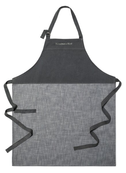 Zástěra KitchenAid šedá, délka 88 cm KAP023622LKG
