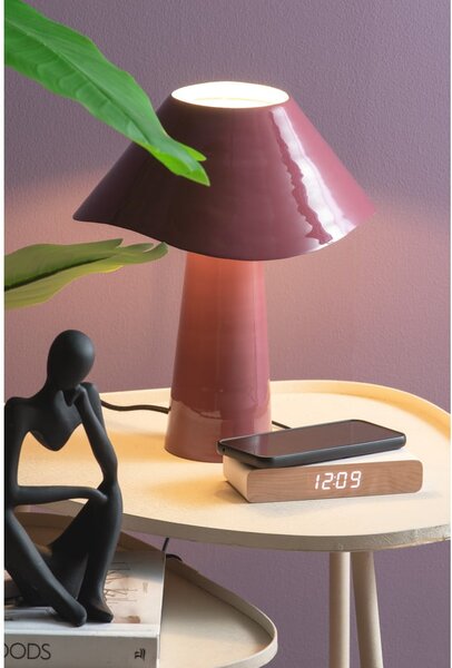Digitální budík s bezdrátovou nabíječkou Retro Flat LED – Karlsson