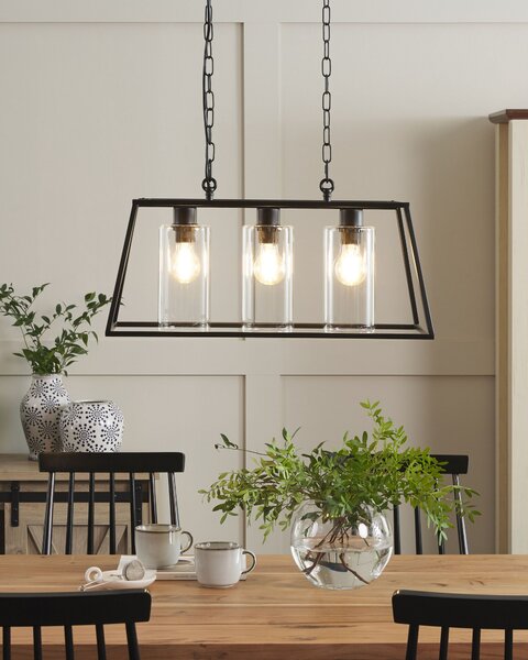 Závěsná lampa MUGER Kov Černá