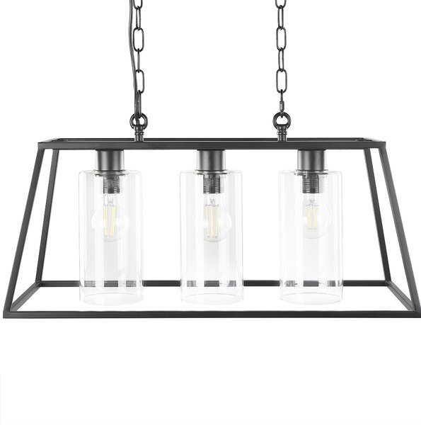 Závěsná lampa MUGER Kov Černá