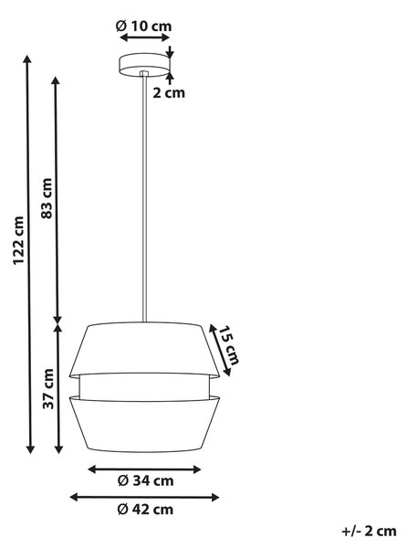 Závěsná lampa ATOYAC Umělý len Béžová