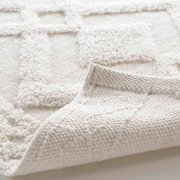 Bílá koupelnová předložka 50x80 cm Gladis – douceur d'intérieur