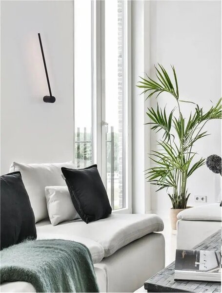 LED nástěnné svítidlo Synthesi 60 černé – Černá