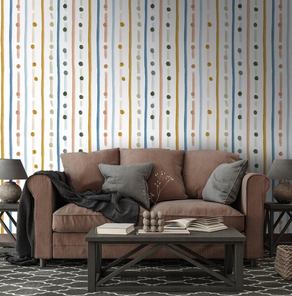 Fototapeta - Linky a tečky (245x170 cm)
