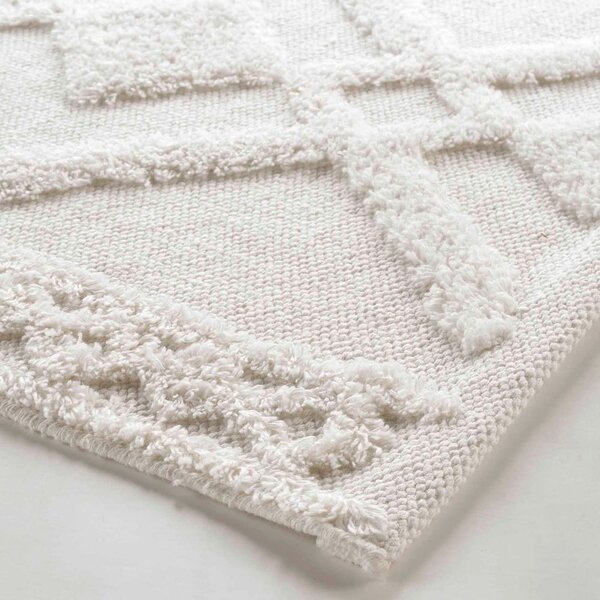 Bílá koupelnová předložka 50x80 cm Gladis – douceur d'intérieur