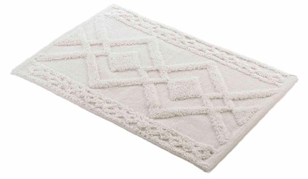 Bílá koupelnová předložka 50x80 cm Gladis – douceur d'intérieur