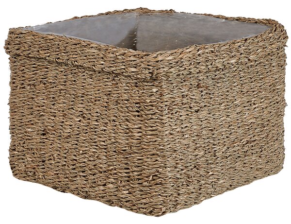 Sada 3 květináčů RIVULINE 23/27/30 cm Mořská tráva Přírodní